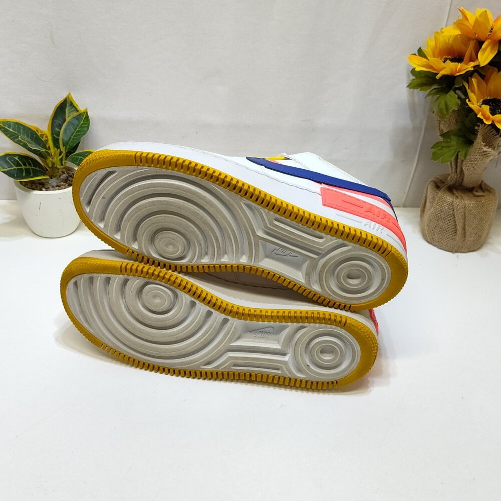 Nike Air Force 1 Shadow Leather Sneaker CI0919-105 WMNS US10 White Crimson Blue - Picture 6 of 11